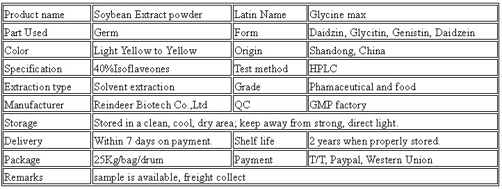 Supply Natural Soybean Extract Powder